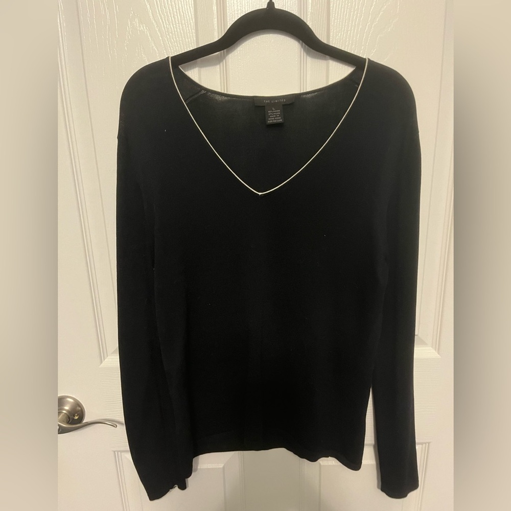 The Limited size large black long sleeve top